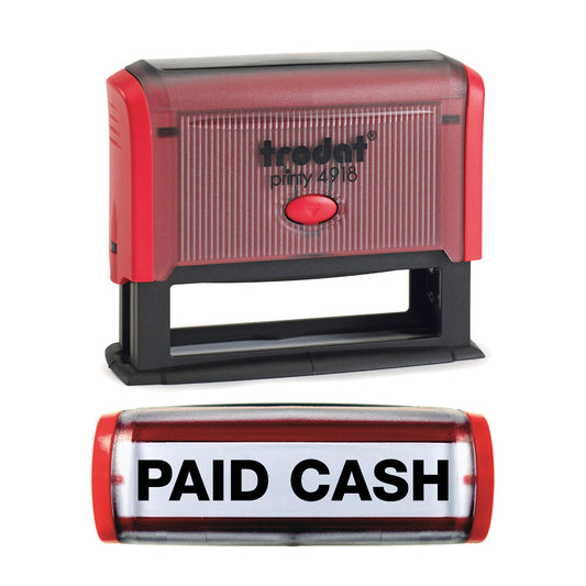 Paid Cash - Rubber Stamp - Trodat 4918 - 75mm x 10mm Impression