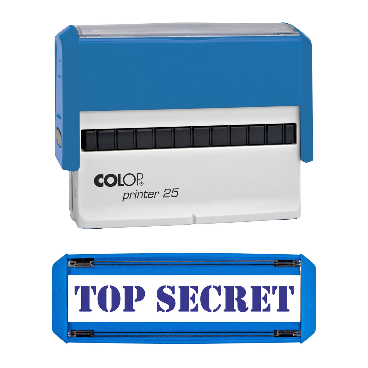 Top Secret - Rubber Stamp - COLOP P25 - 75mm x 9mm Impression — violet ink