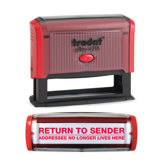 Return To Sender - Rubber Stamp - Trodat 4918 - 75mm x 11mm Impression