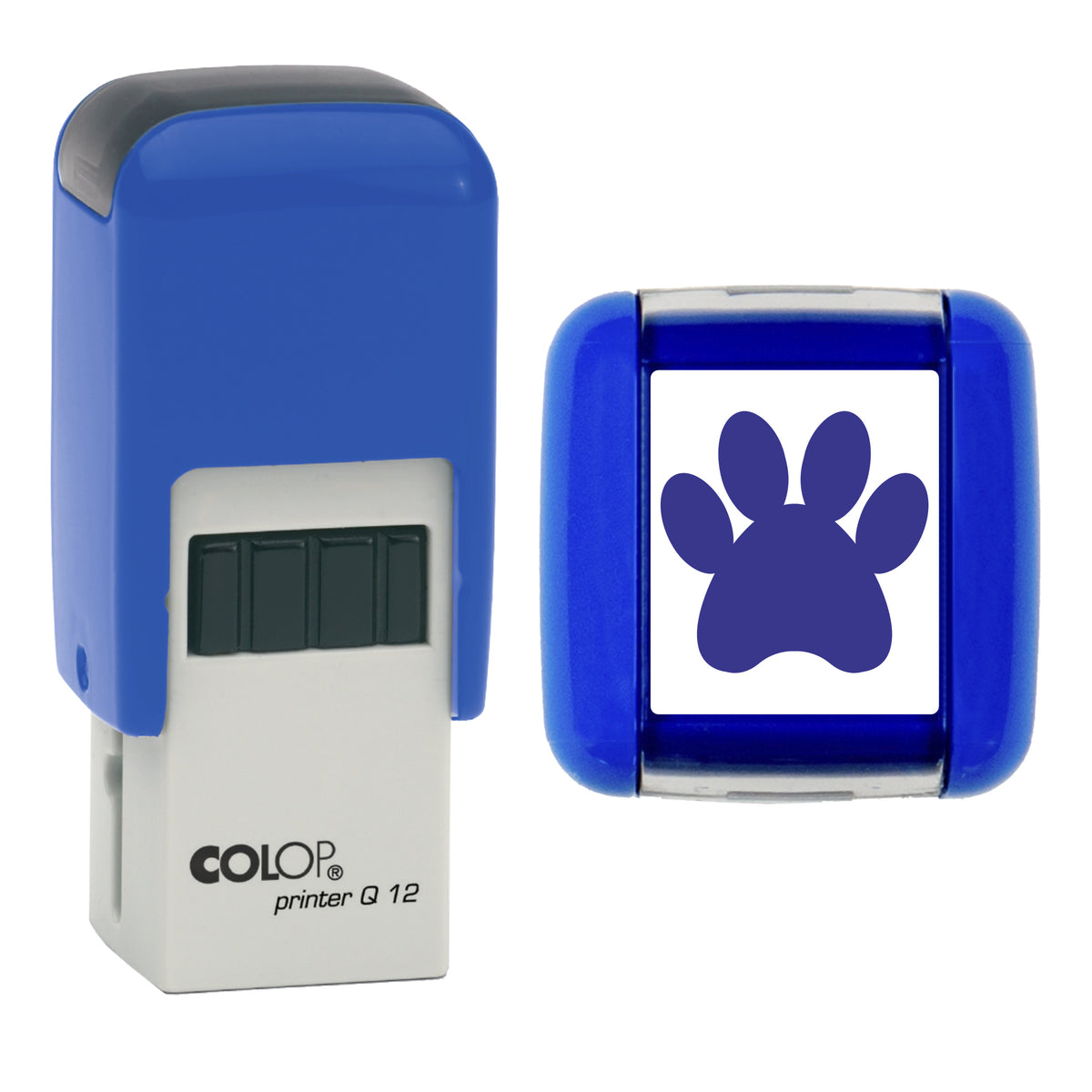 Paw - Loyalty Card Self-Inking Stamp - COLOP Q12 - 12 x 12mm - violet ink