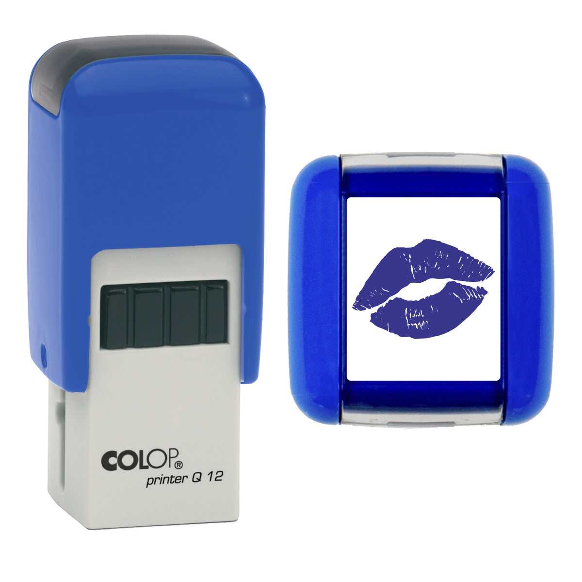 Lips - Loyalty Card Self-Inking Stamp - COLOP Q12 - 12 x 12mm - violet ink