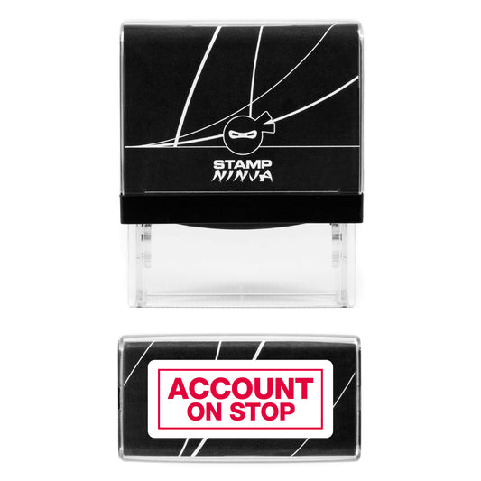 Account On Stop - Rubber Stamp - 45mm x 18mm