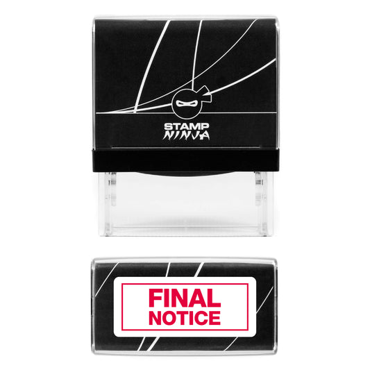 Final Notice - With Border - Rubber Stamp - 45mm x 18mm Impression