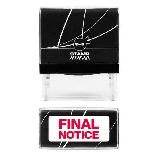 Final Notice - Rubber Stamp - 45mm x 18mm Impression