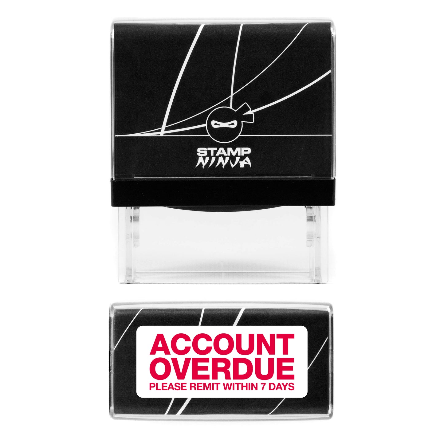 Account Overdue - Rubber Stamp - 45mm x 18mm Impression