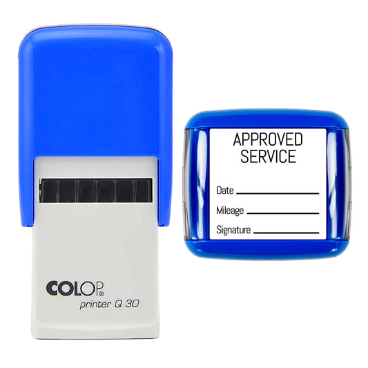 Approved Service - Self Inking Rubber Stamp - 30mm x 30mm Impression