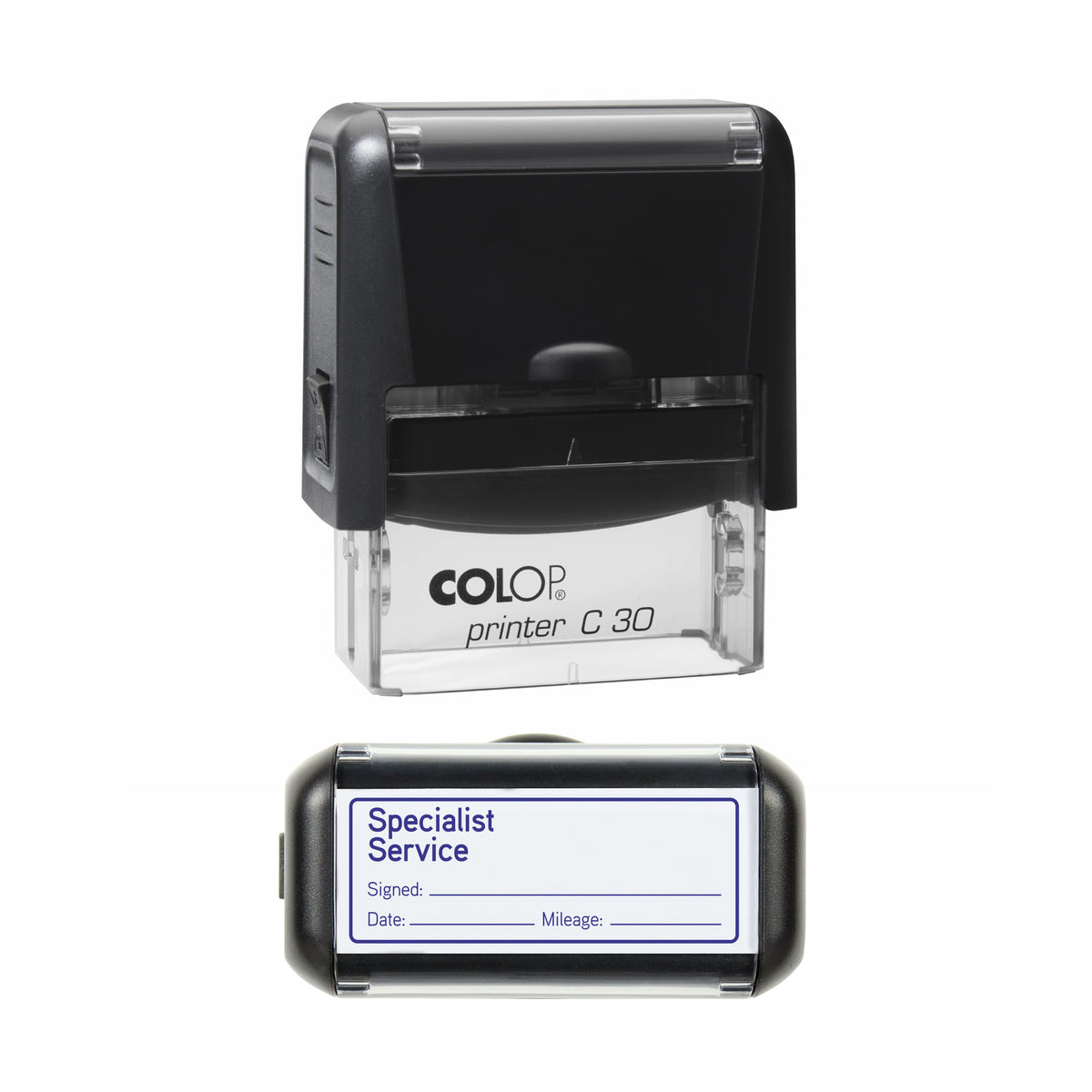 Specialist Service COLOP C30 violet ink impression