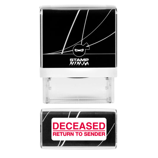 Return to Sender Stamp - Deceased - Self Inking - 37mm x 12mm