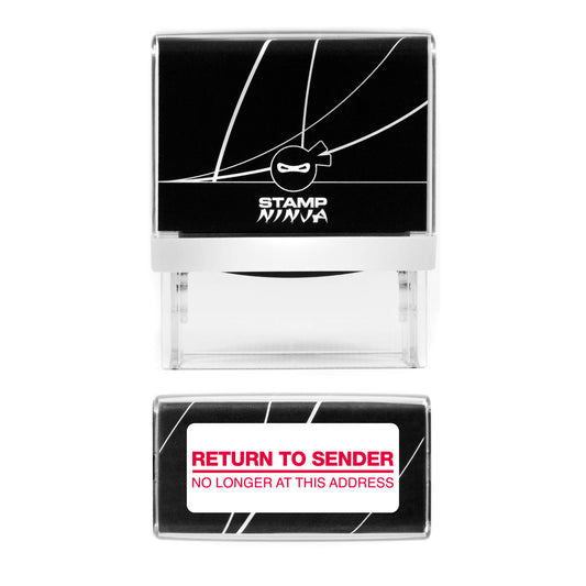 Return To Sender Stamp - No Longer At This Address - Self Inking - 45mm x 18mm
