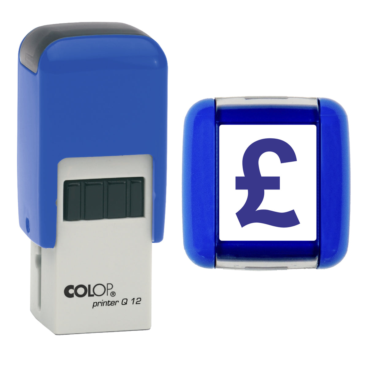 Pound Sterling stamp, COLOP Q12, violet ink