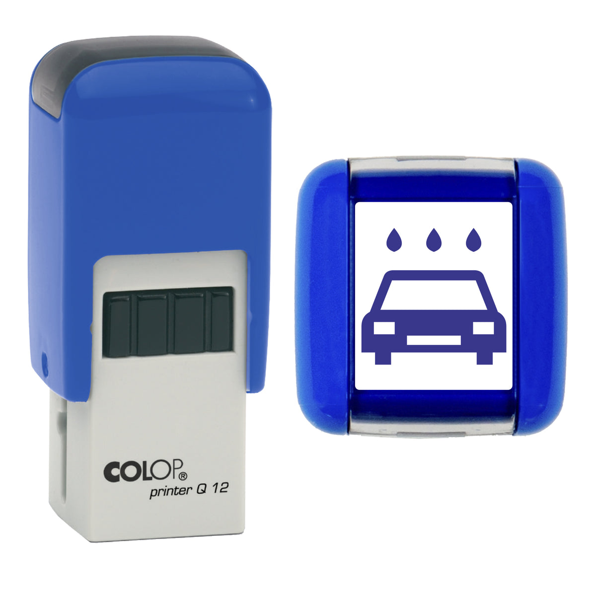 Car Wash stamp, COLOP Q12, violet ink