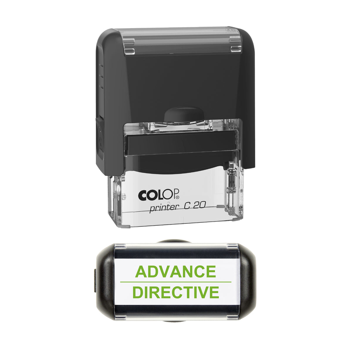 Advance Directive Stamp, COLOP C20, 37 x 12mm, light_green ink