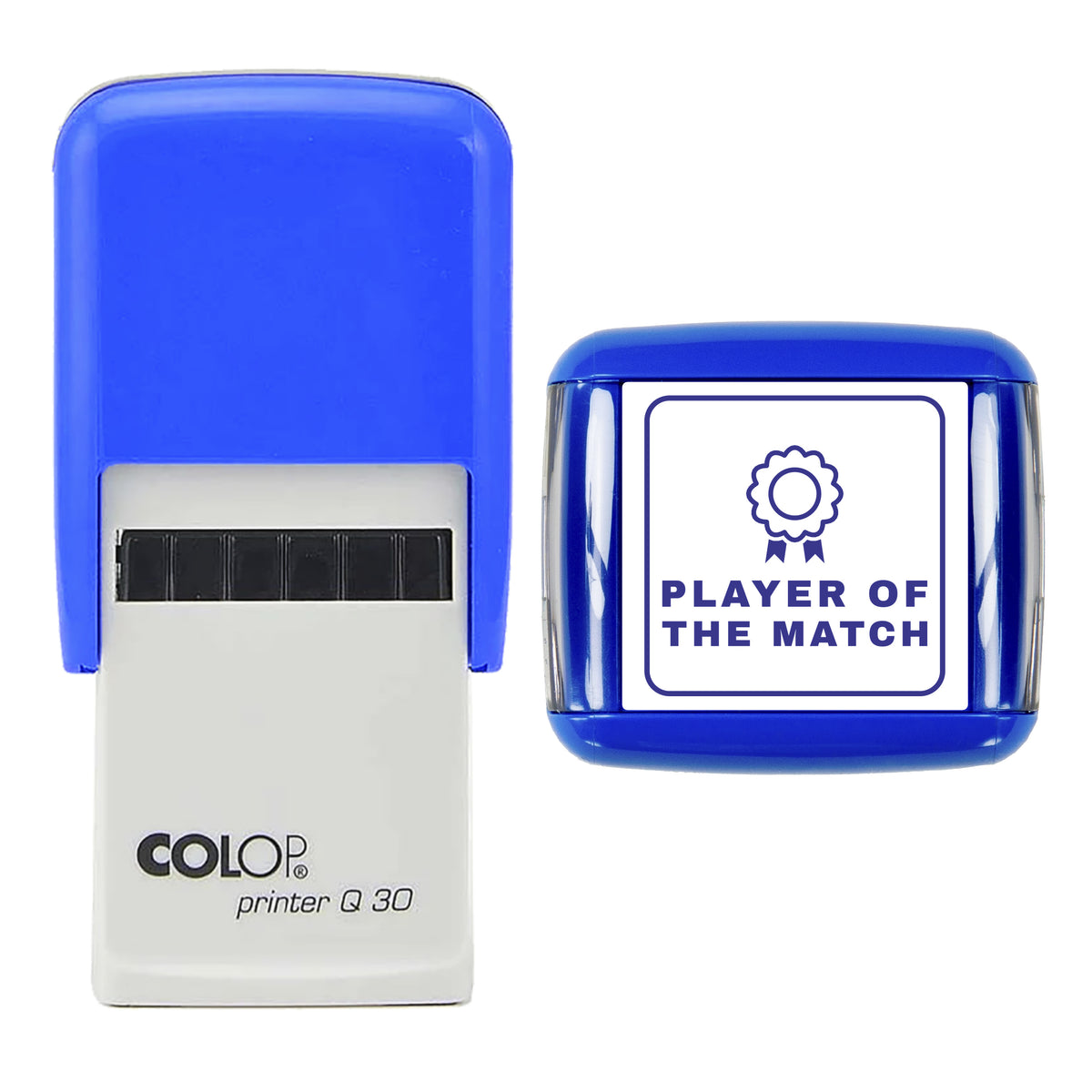 Player of the Match Stamp, COLOP Q30, 30 x 30mm, violet ink