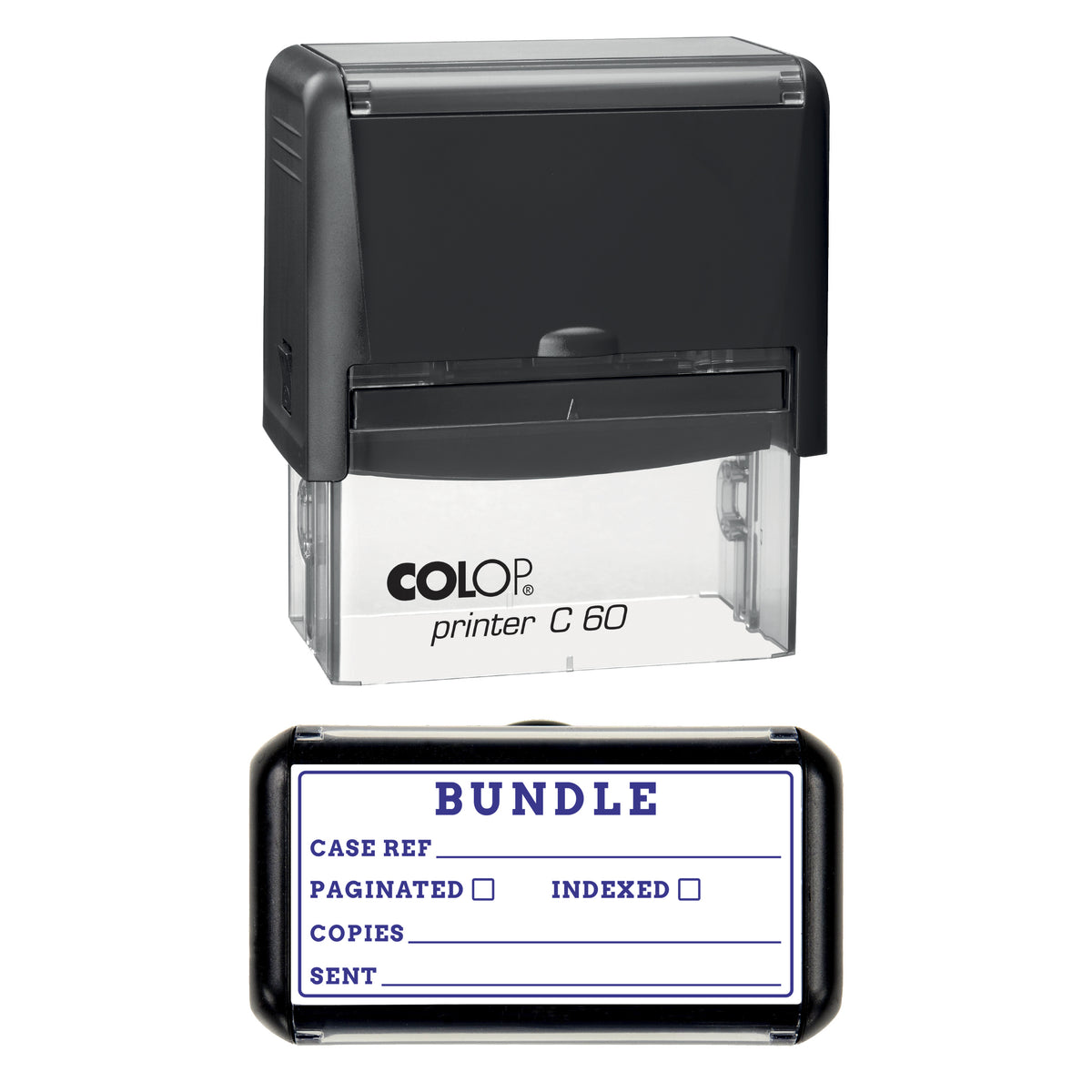 Court Bundle Record Stamp, COLOP C60, 77 x 36mm, violet ink
