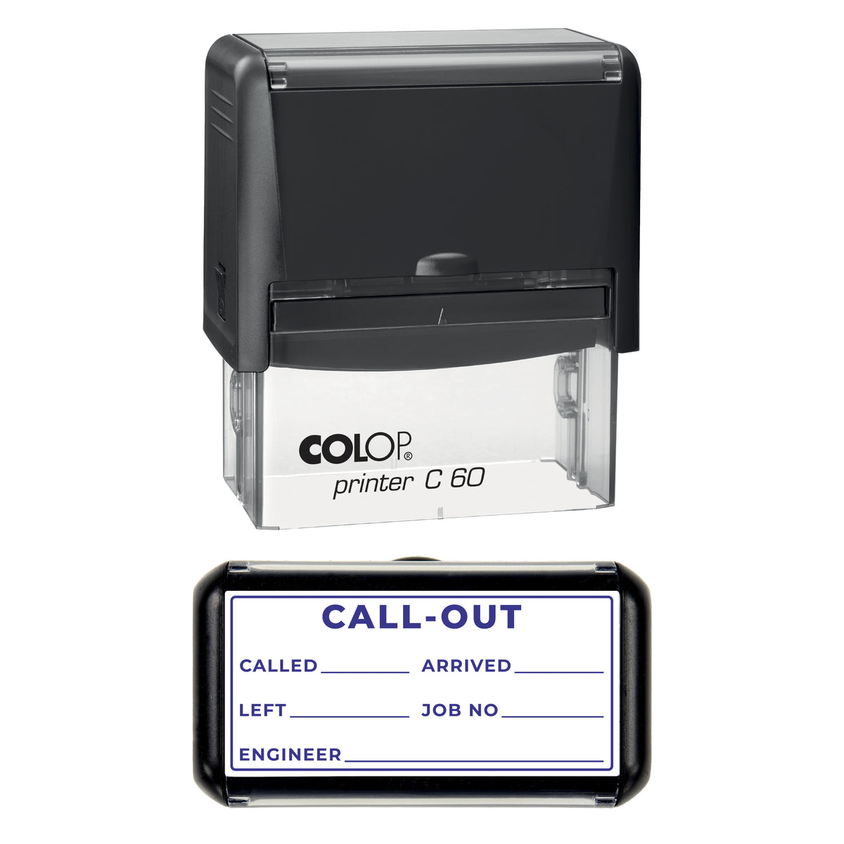 Call-Out Record Stamp, COLOP C60, 77 x 36mm, violet ink
