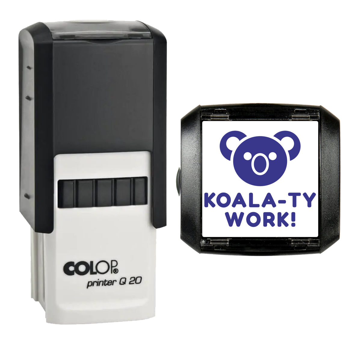 Koala-ty Work Koala Reward Stamp, COLOP Q20, 20 x 20mm, violet ink