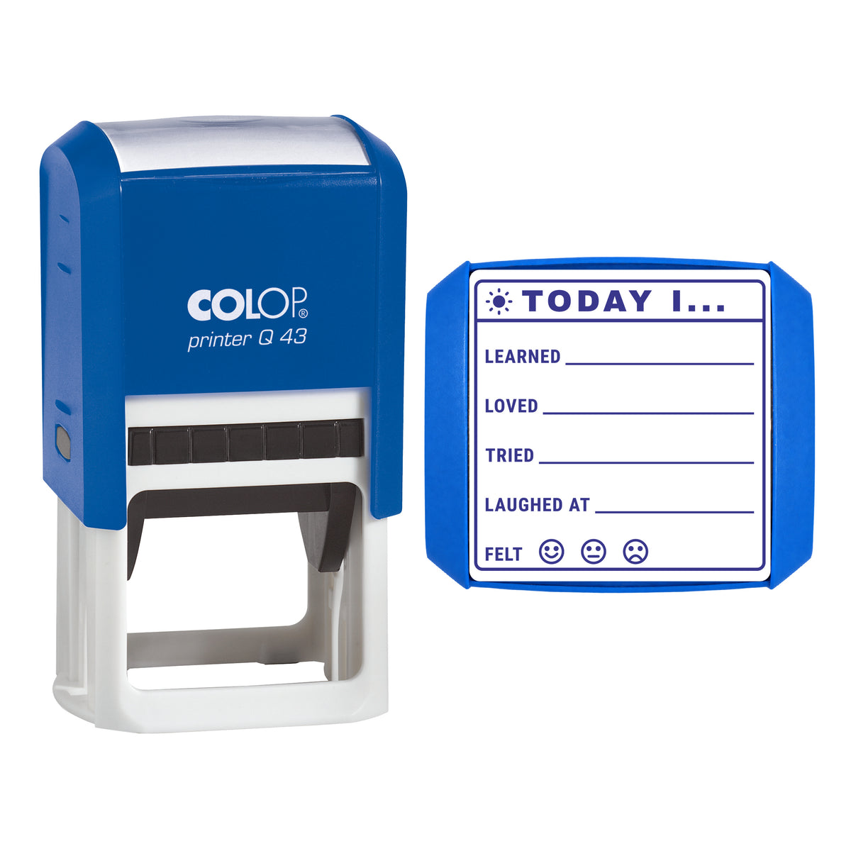 Today I Reflection Journal Stamp, COLOP Q43, 43 x 43mm, violet ink