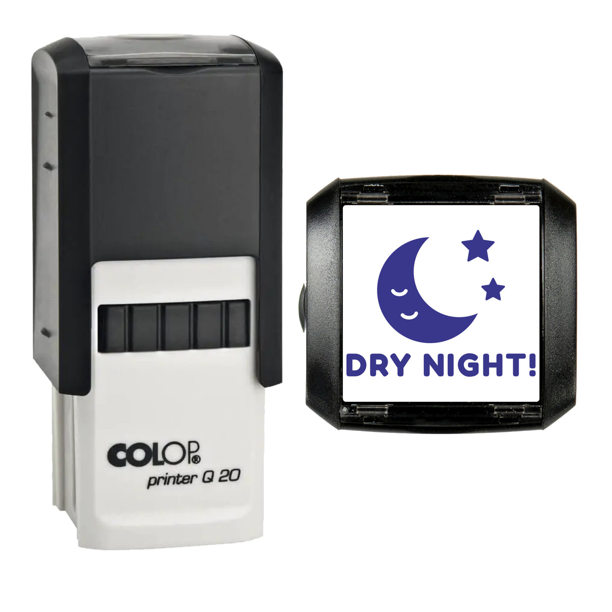 Dry Night Reward Stamp, COLOP Q20, 20 x 20mm, violet ink