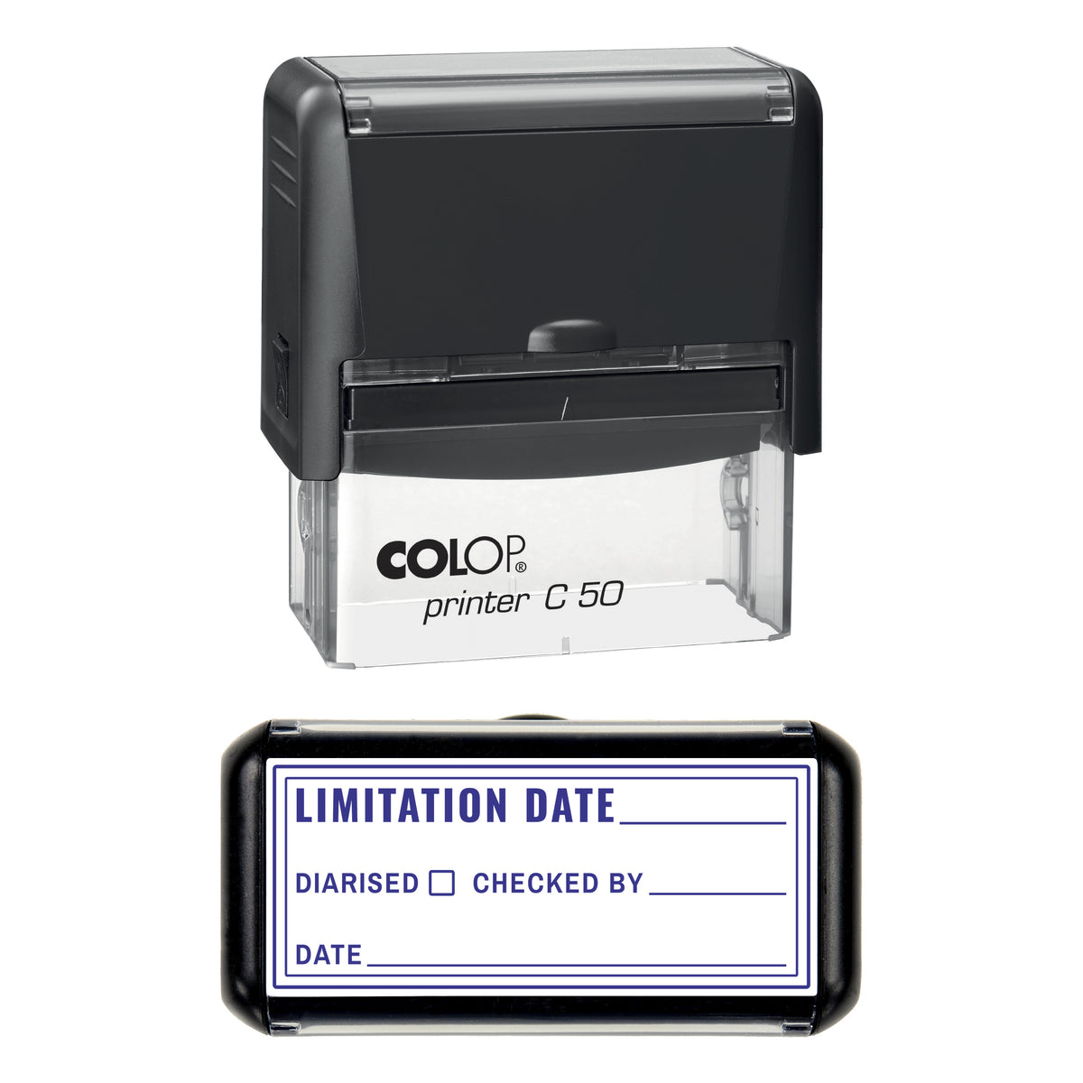Limitation Date Stamp, COLOP C50, 70 x 30mm, violet ink