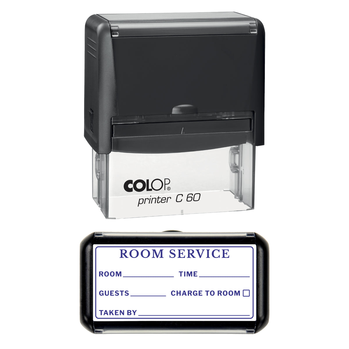 Room Service Stamp, COLOP C60, 77 x 36mm, violet ink