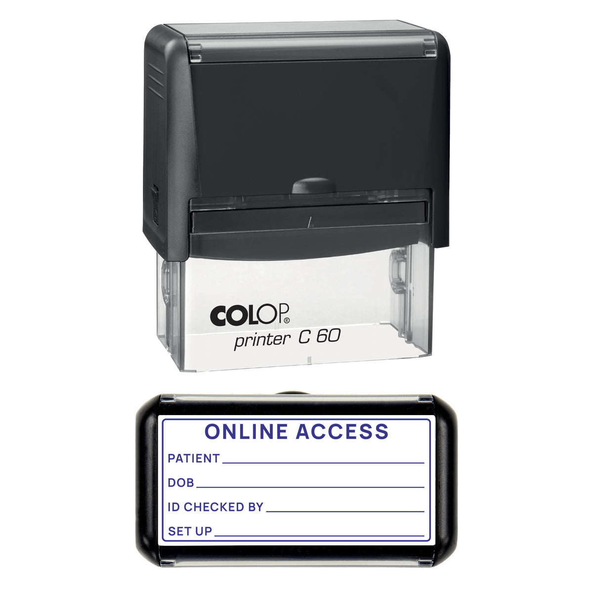 Online Access Stamp, COLOP C60, 77 x 36mm, violet ink