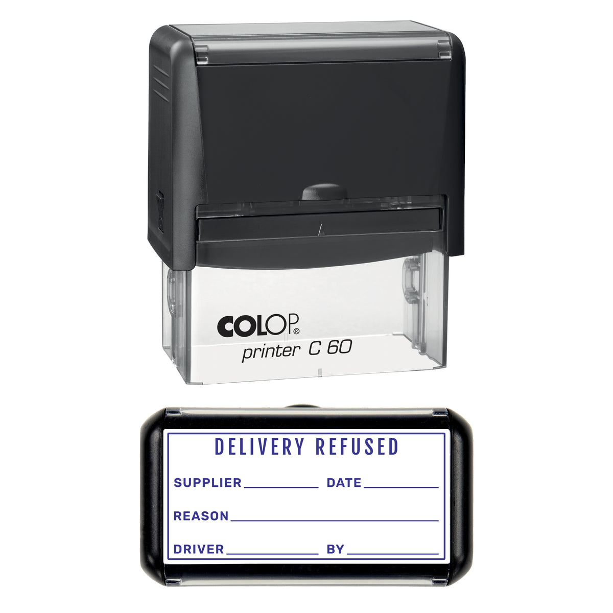 Delivery Refused Stamp, COLOP C60, 77 x 36mm, violet ink