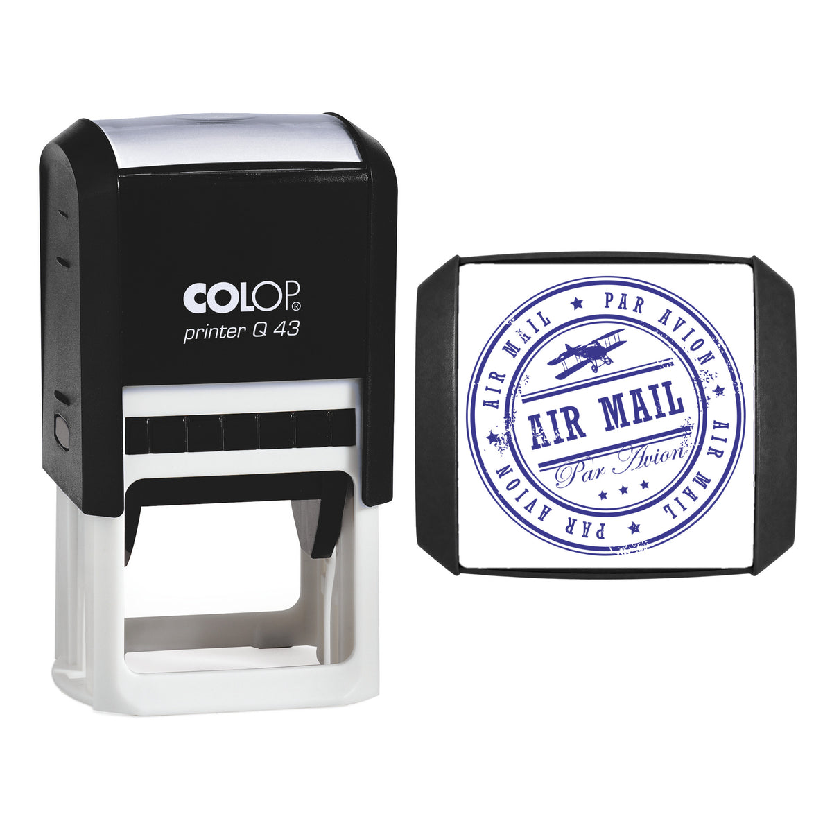 Air Mail / Par Avion Self-Inking Stamp – 43 × 43 mm