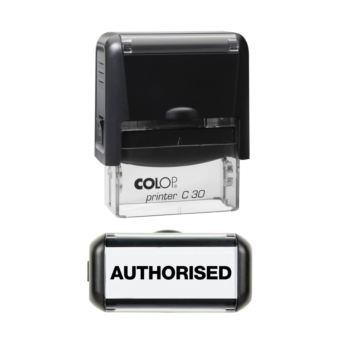 Authorised - Rubber Stamp - 45mm x 6mm Impression