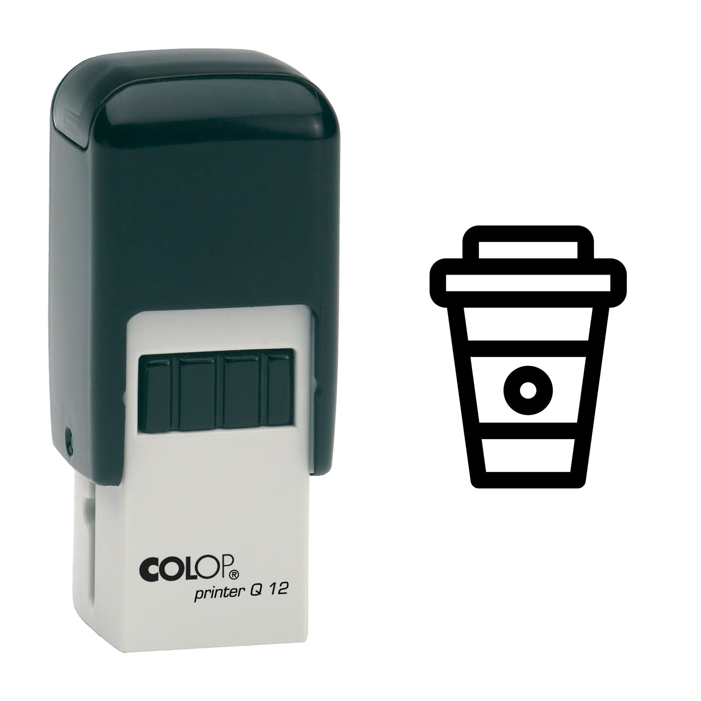 Coffee Cup - Take Out - Loyalty Card Rubber Stamp - 11mm x 11mm Impression