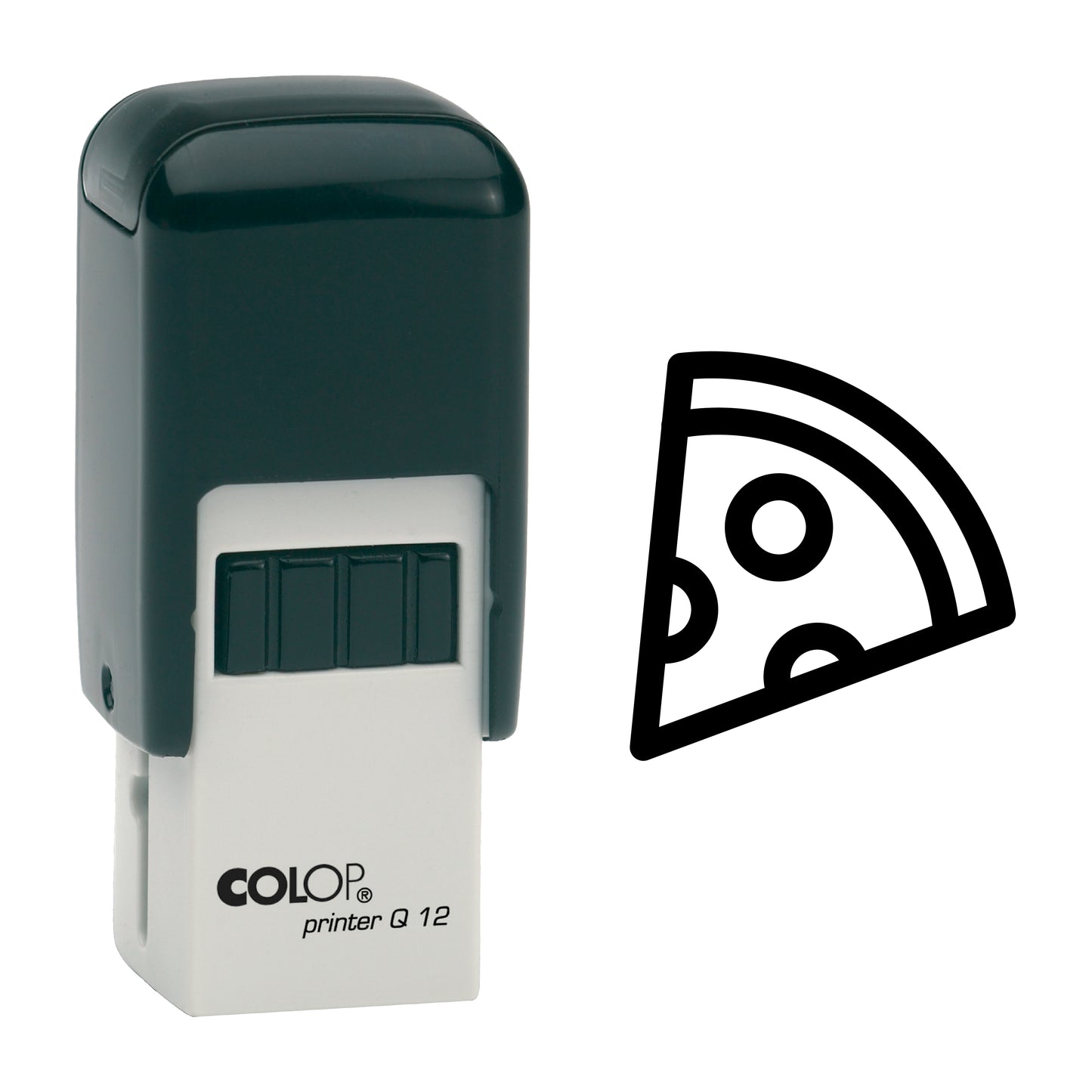 Pizza - Loyalty Card Rubber Stamp - 11mm x 11mm Impression