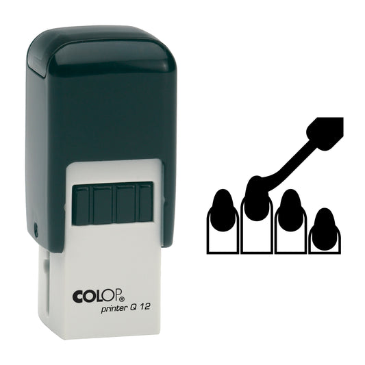 Nails - Loyalty Card Rubber Stamp - 11mm x 11mm Impression