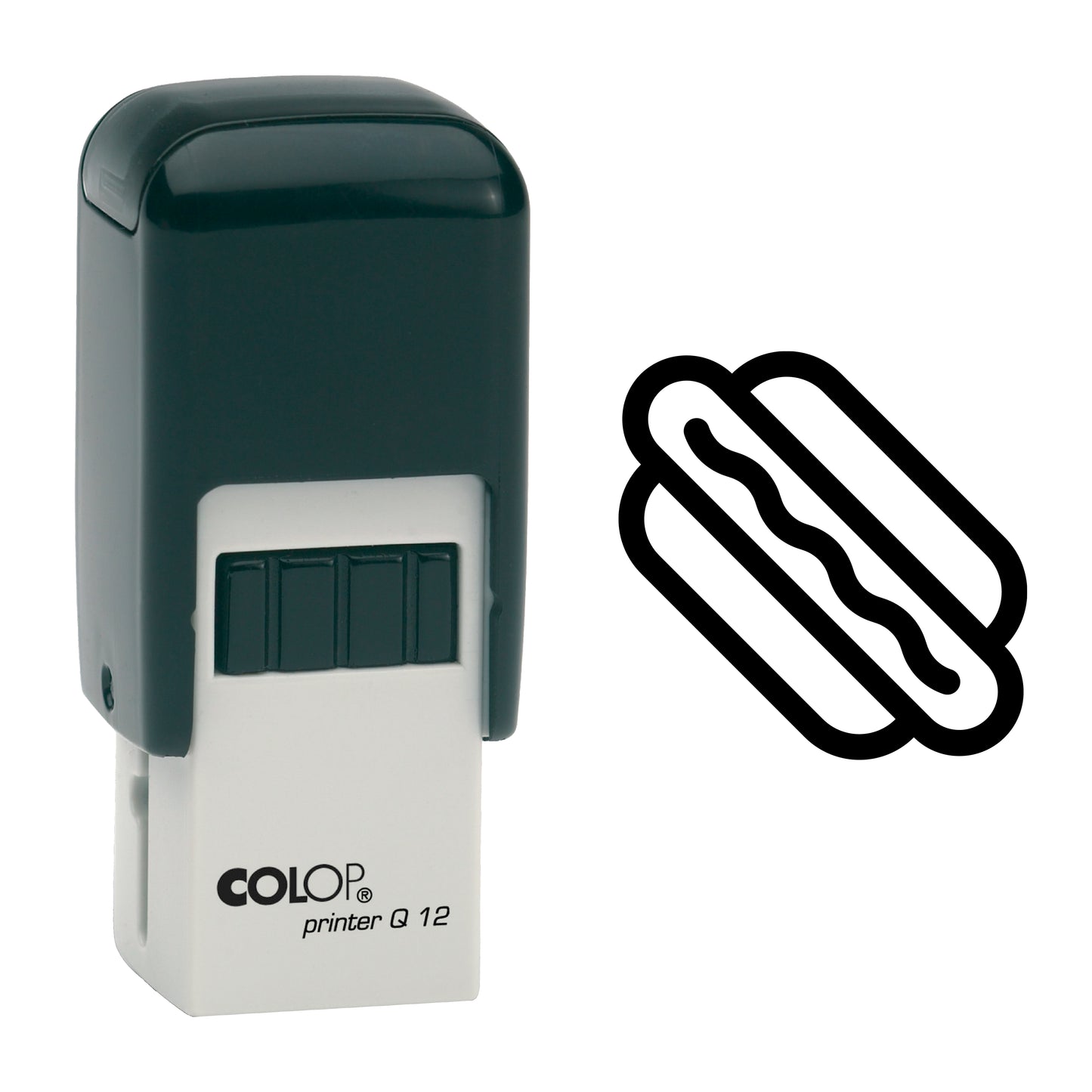 Hotdog - Loyalty Card Rubber Stamp - 11mm x 11mm Impression