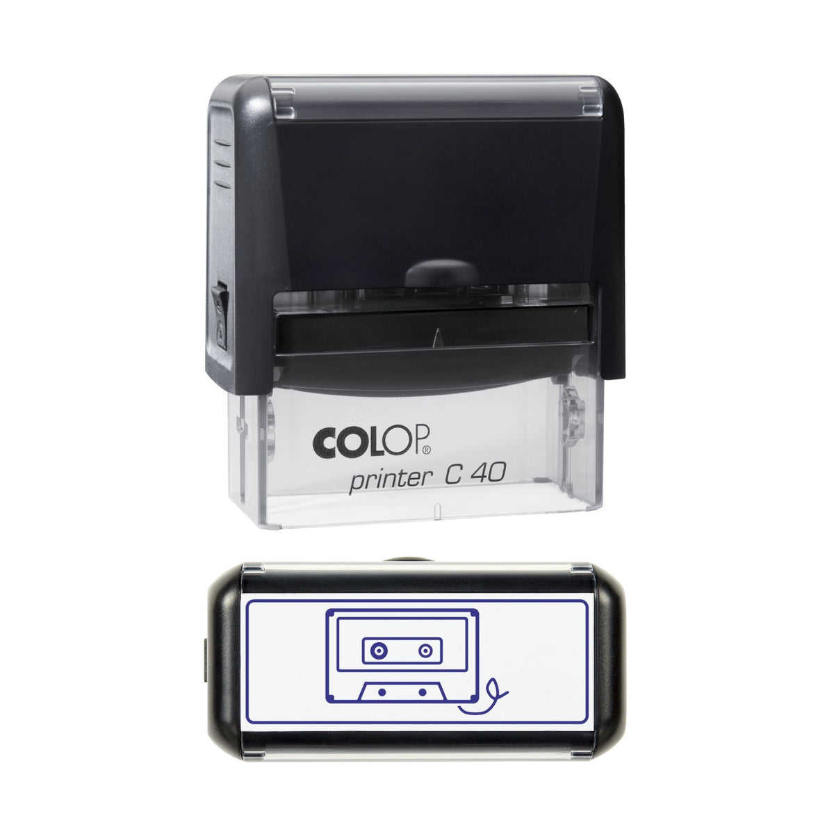 Cassette Tape Stamp, 58 x 22mm, COLOP C40