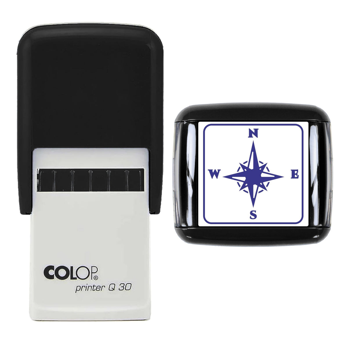 Compass Rose Stamp, 30 x 30mm, COLOP Q30