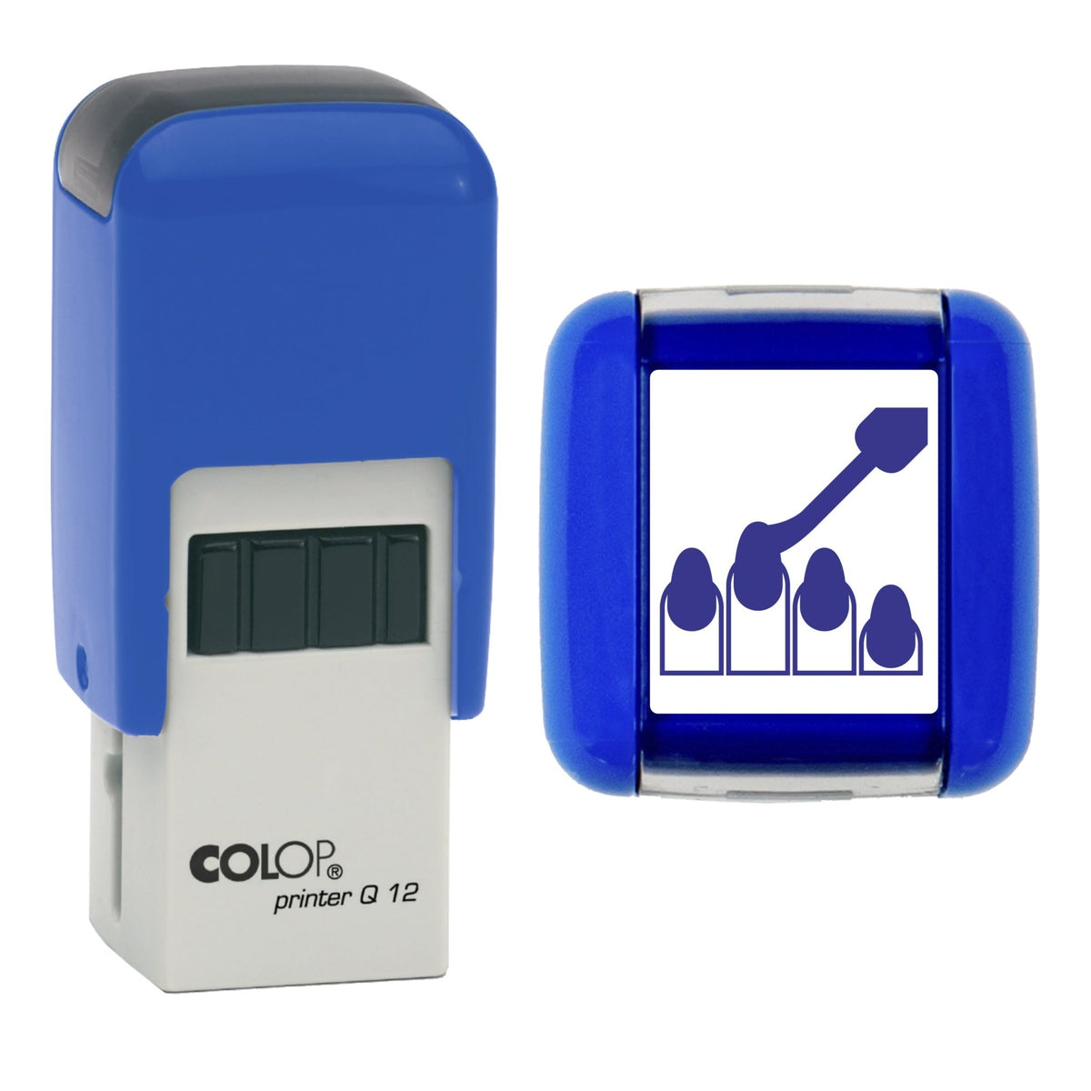 Nails - Loyalty Card Self-Inking Stamp - COLOP Q12 - 12 x 12mm