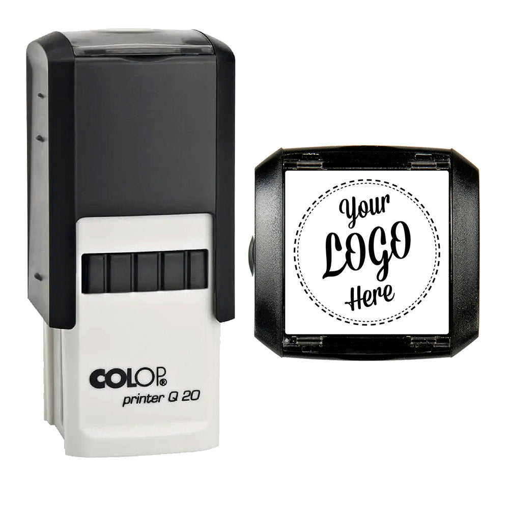 20mm Square - Personalised Custom Made Self-Inking Logo Stamp