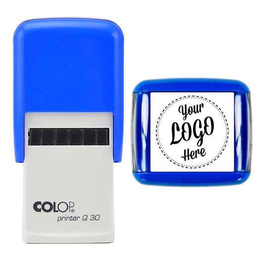30mm Square - Personalised Custom Made Self-Inking Logo Stamp