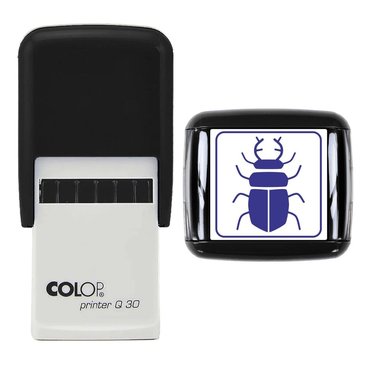 Stag Beetle Stamp, 30 x 30mm, COLOP Q30