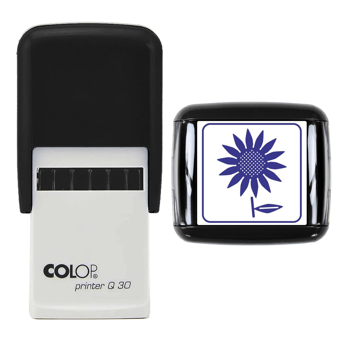 Sunflower Stamp, 30 x 30mm, COLOP Q30