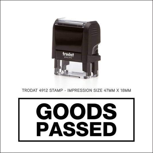Goods Passed - Rubber Stamp - Trodat 4912 - 47mm x 18mm Impression