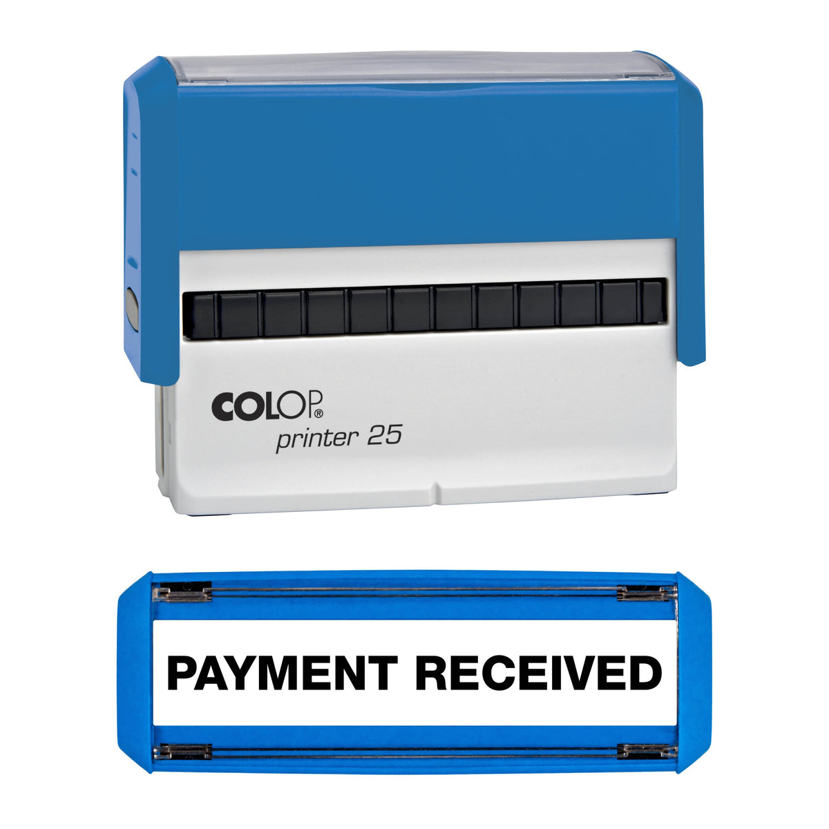 Payment Received - Rubber Stamp - COLOP P25 - 75mm x 6mm Impression — black ink