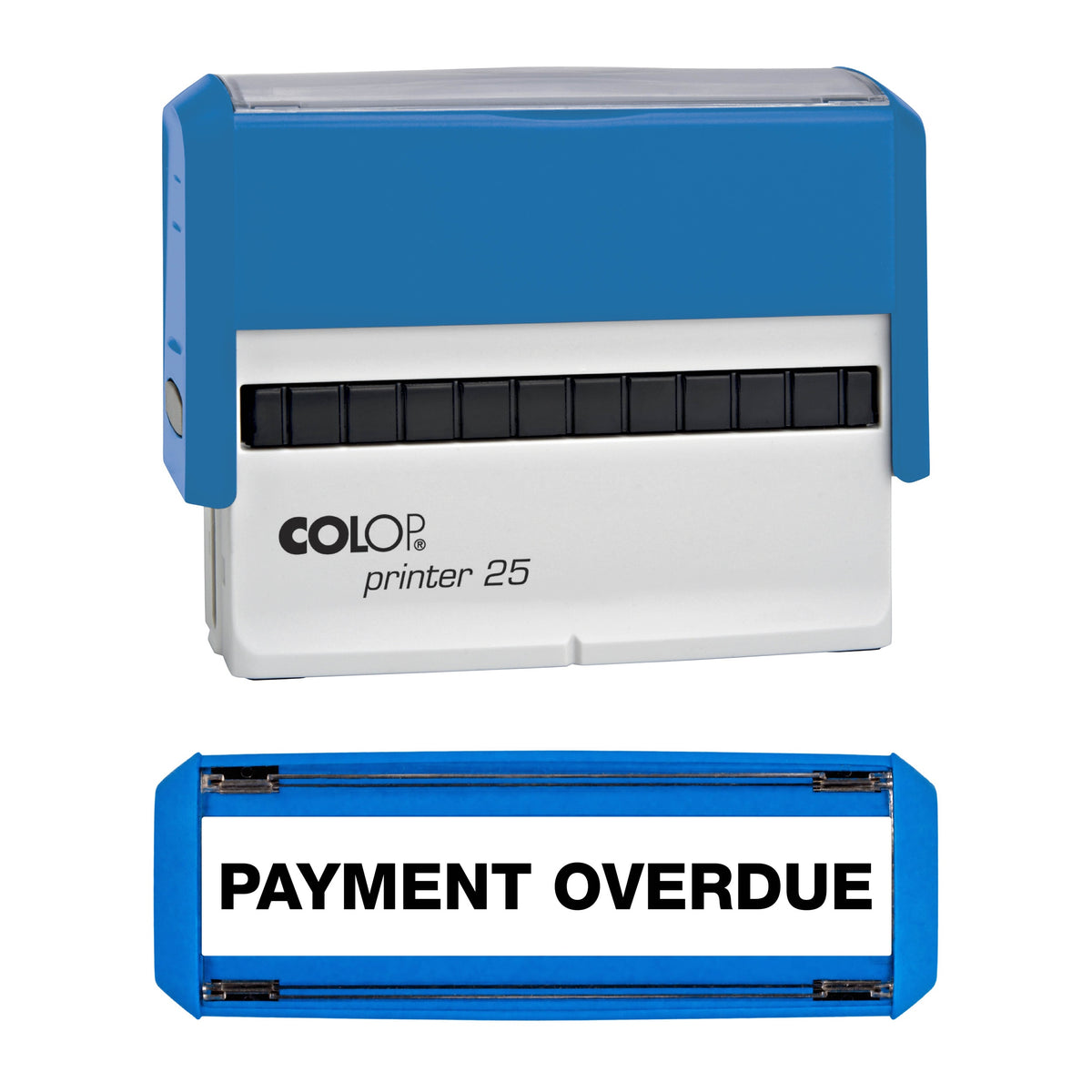 Payment Overdue -  Rubber Stamp - COLOP P25 - 75mm x 6mm Impression — black ink
