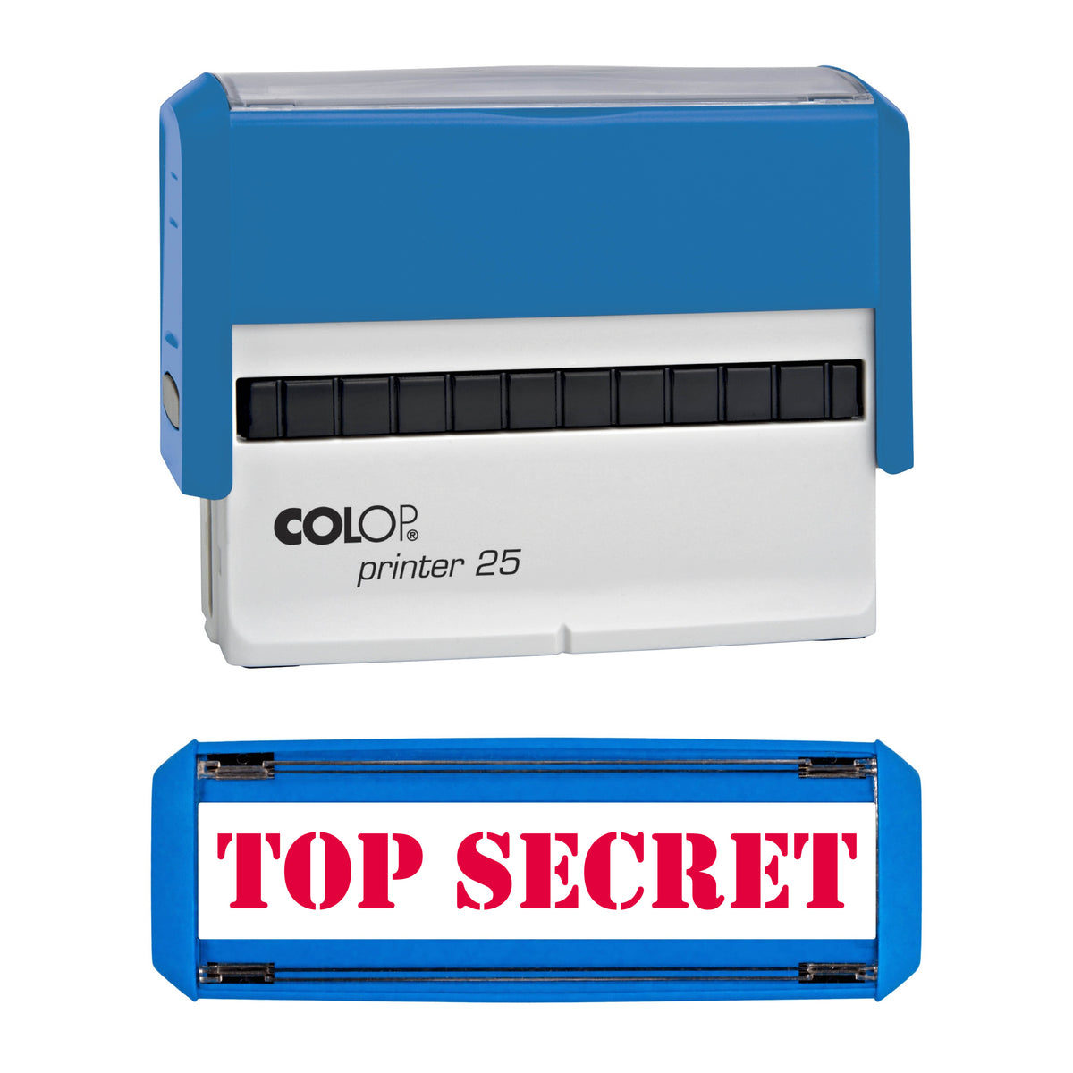 Top Secret -  Rubber Stamp - COLOP P25 - 75mm x 9mm Impression — red ink