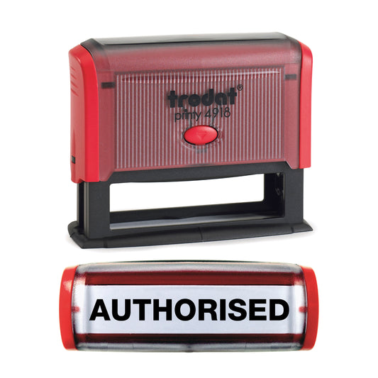 Authorised -  Rubber Stamp - Trodat 4918 - 75mm x 8mm Impression