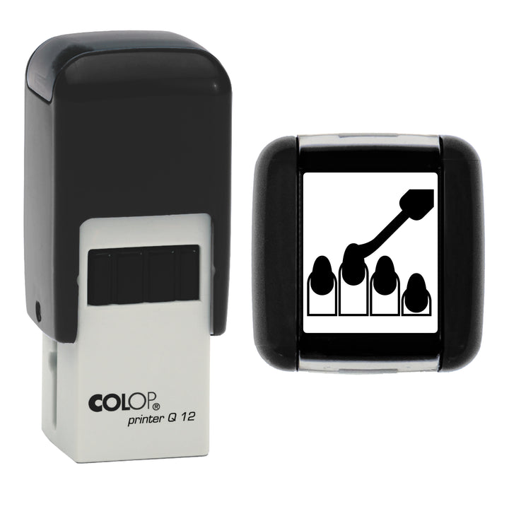 Nails - Loyalty Card Self-Inking Stamp - COLOP Q12 - 12 x 12mm