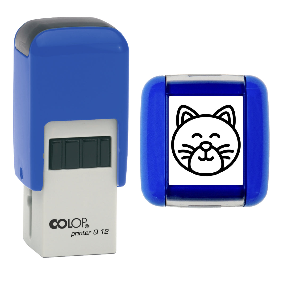 Cat - Loyalty Card Self-Inking Stamp - COLOP Q12 - 12 x 12mm - black ink