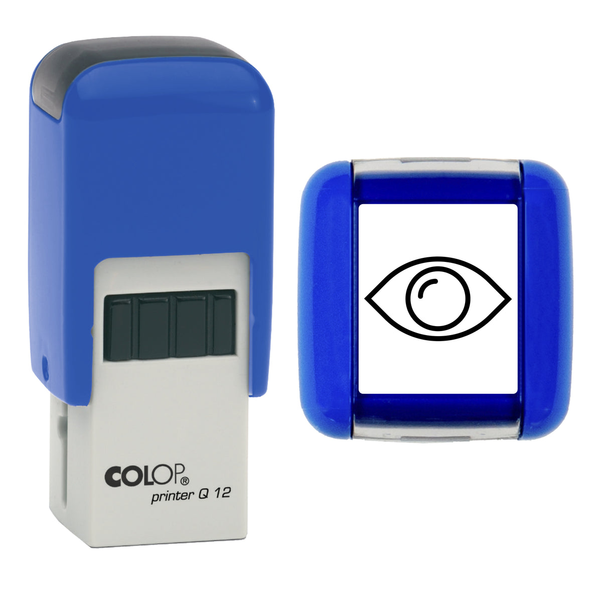 Eye - Loyalty Card Self-Inking Stamp - COLOP Q12 - 12 x 12mm - black ink
