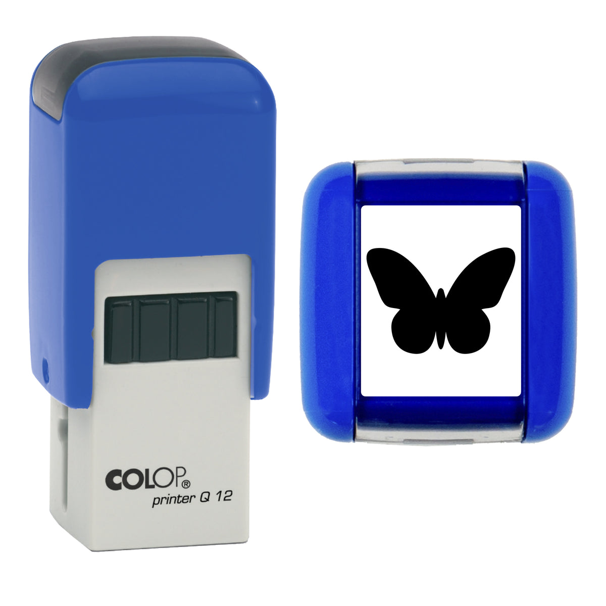 Butterfly - Loyalty Card Self-Inking Stamp - COLOP Q12 - 12 x 12mm - black ink