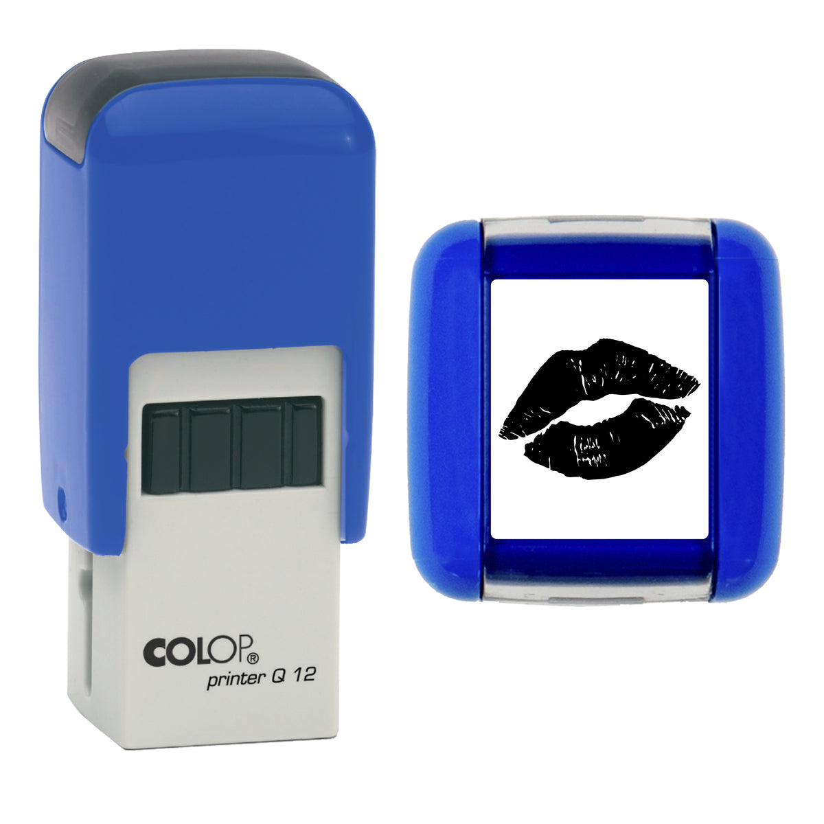 Lips - Loyalty Card Self-Inking Stamp - COLOP Q12 - 12 x 12mm - black ink