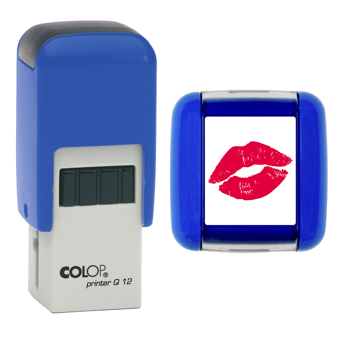 Lips - Loyalty Card Self-Inking Stamp - COLOP Q12 - 12 x 12mm - red ink
